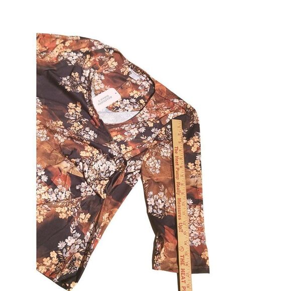 Allison Daley Blouse Sz L Floral Multicolor Boho NWT - Picture 6 of 9